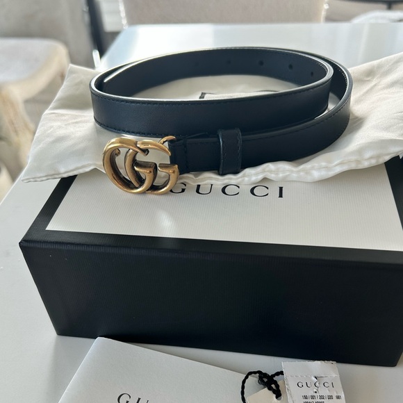 GG MARMONT THIN BELT GUCCI AUTHENTIC - Picture 1 of 7